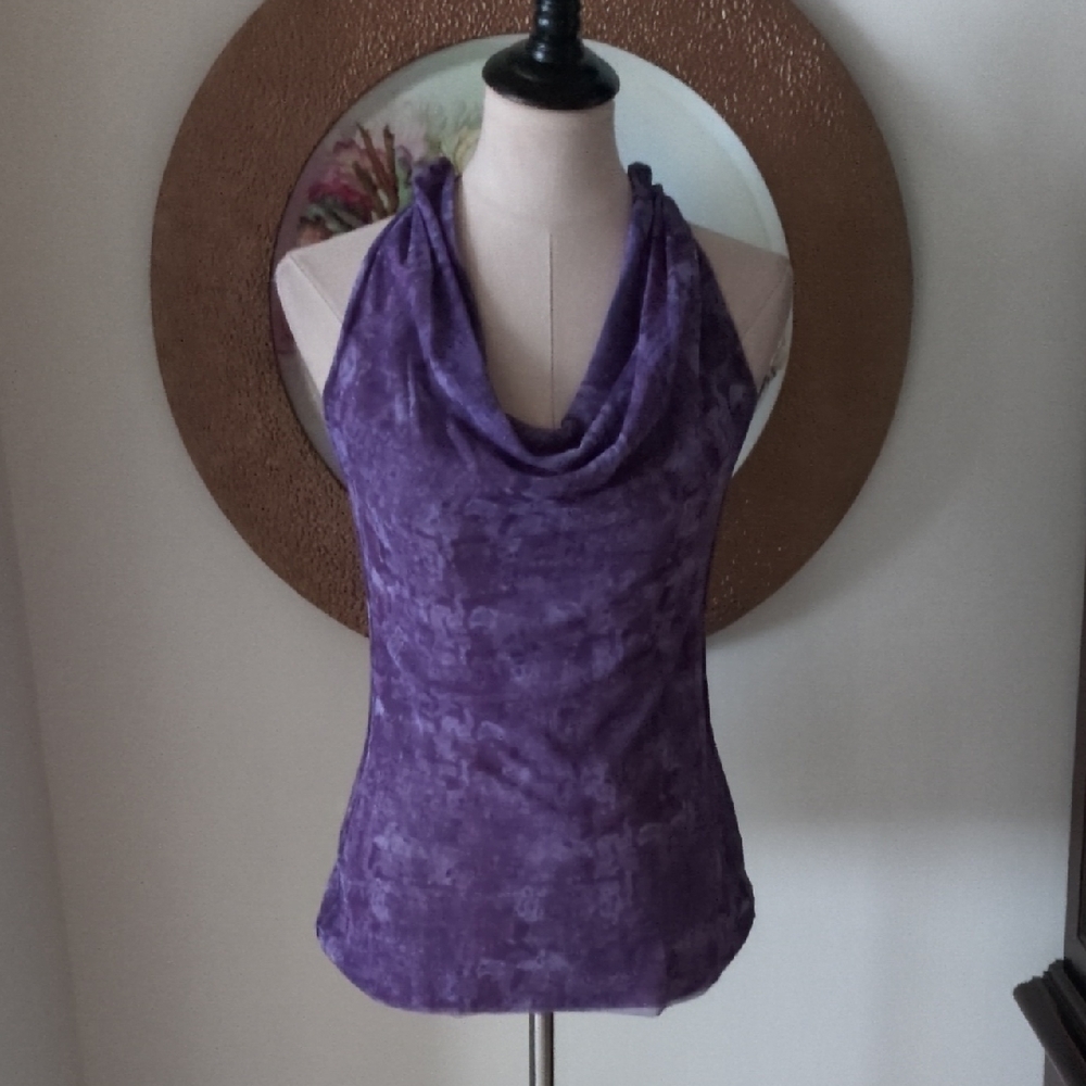 Anthropologie Sweet Pea Elegant Purple Swril Women's Top